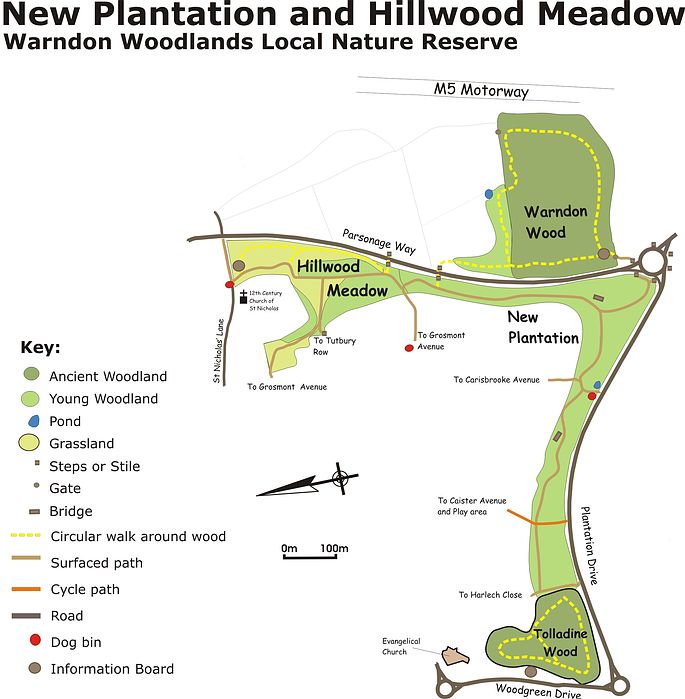 New Plantation and Hillwood Meadow site map