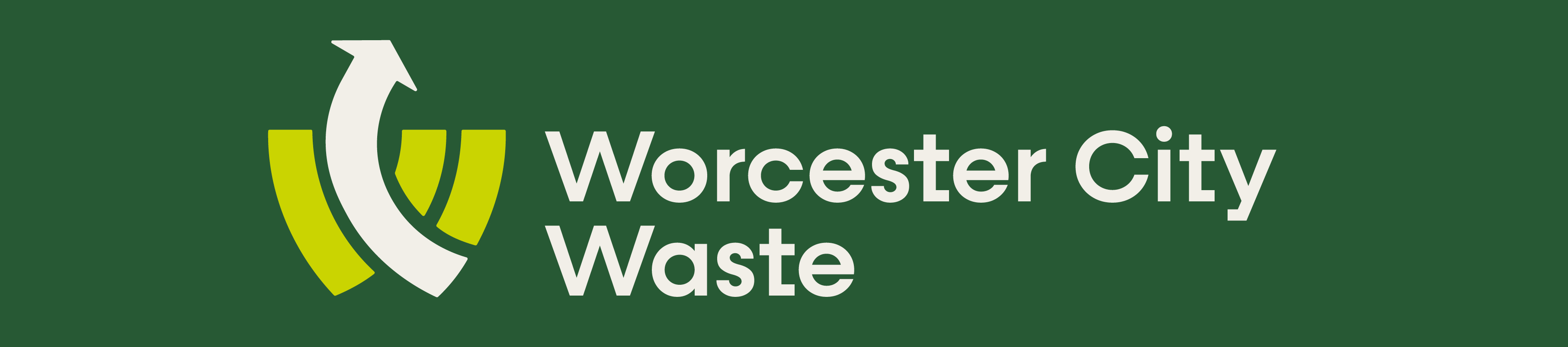 Worcester City Waste logo on a green background