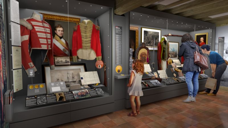 A computer-generated image showing how one of the completed Worcestershire Soldier galleries could look. Image courtesy of Redman Design