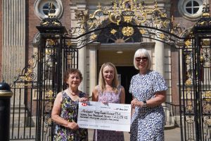Perdiswell Young People’s Leisure Club Trustees Jenny Purser (left) and Christine King (right) with former Mayor of Worcester, Councillor Mel Allcott