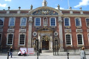 The exterior of the Guildhall in Worcester