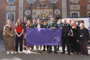 Representatives from Purple Flag partners
