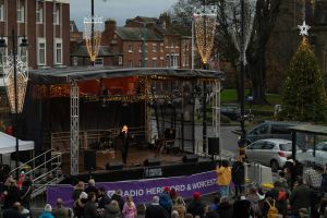 The Cathedral Square stage will host local school, community choirs and live music performances at this year’s Worcester Victorian Christmas Fayre. Picture by Carl Freeman