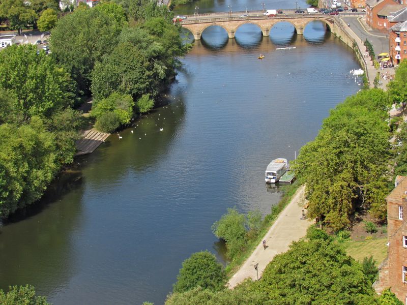 An aerial view of Worcester