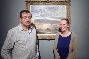 Donor Martin Cook with Head of Museums Worcestershire Philippa Tinsley