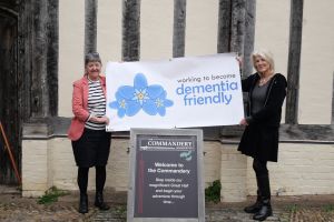 Councillor Lynn Denham (left) and Jan Morris at The Commandery
