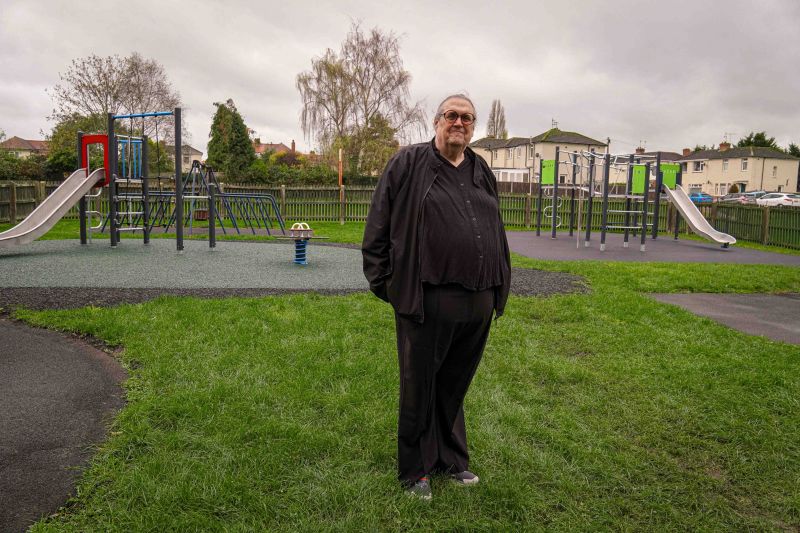 Councillor Robyn Norfolk, Chair of Worcester City Council’s Place & Economic Development Committee, with the new equipment at Field Walk play area.