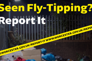 Seen fly-tipping? Report It graphic
