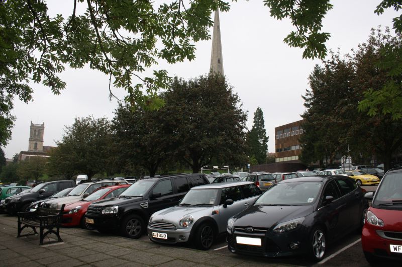 Cars parked in Worcester