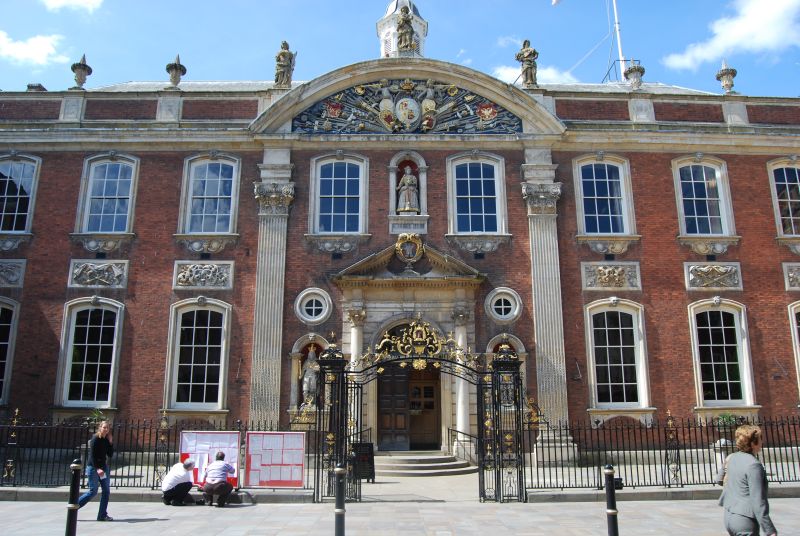 The exterior of the Guildhall in Worcester
