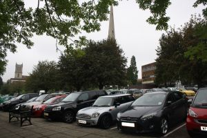 Cars parked in Worcester
