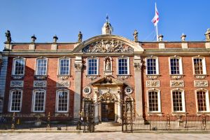 The outside of the Guildhall