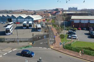 An artist's impression of the Shared Use Link at Shrub Hill Quarter