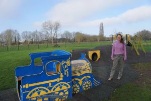 Councillor Hannah Cooper, Vice-chair of Worcester City Council’s Place & Economic Development Committee, at Waverley Street play area